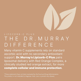 Vue arrière du flacon de Dr. Murray Lipizorb C Plus