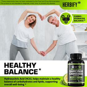Vue arrière du flacon de Garcinia Cambogia HERBIFY