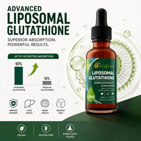 Vue arrière du flacon de Glutathione Liposomal Guigmiens
