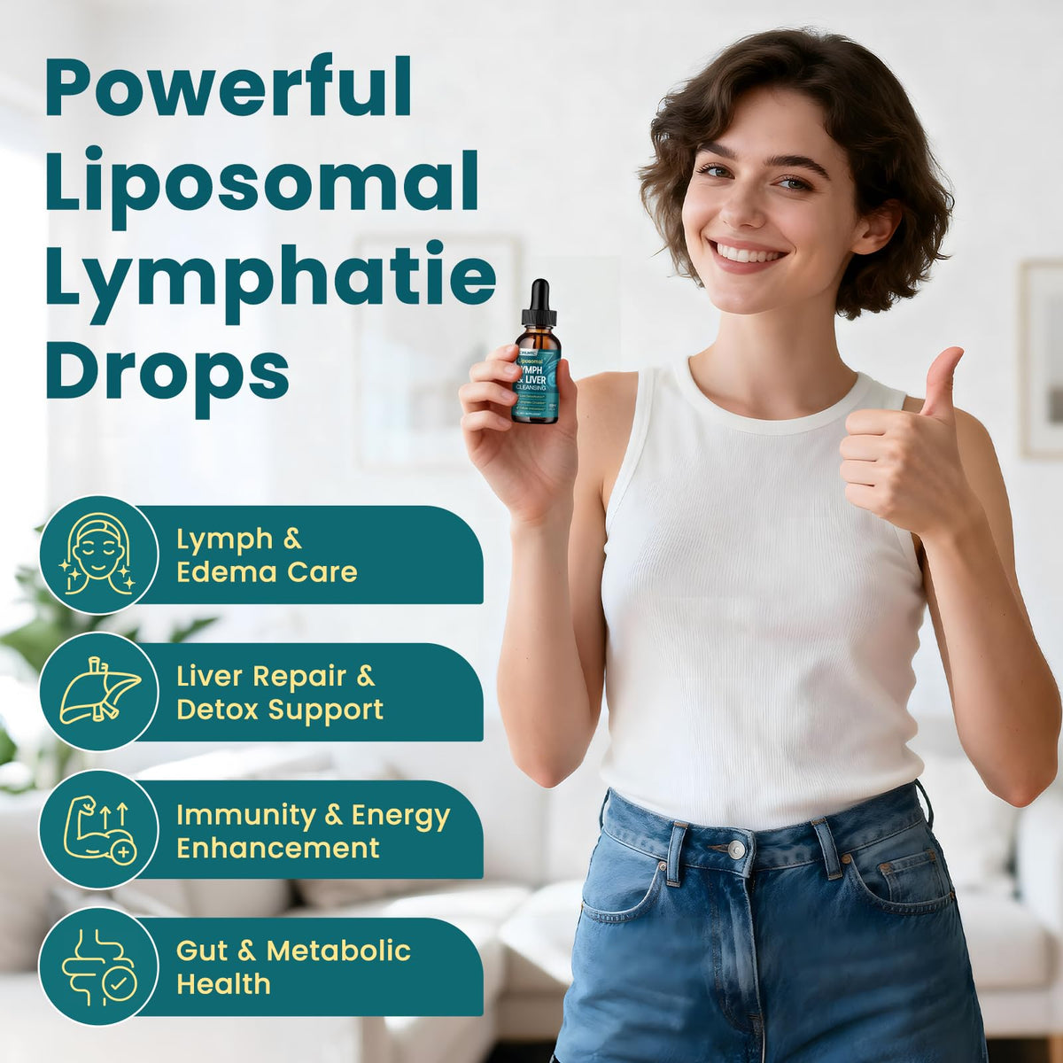 Vue arrière du flacon de gouttes liposomales CFILIHTC