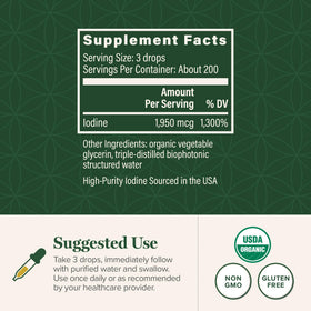 Vue arrière du flacon de, informations nutritionnelles