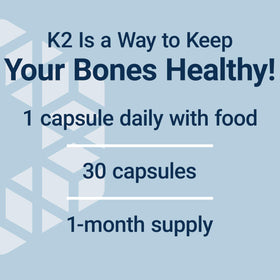 Vue arrière du flacon de Life Extension Mega Vitamin K2