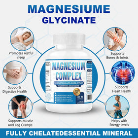 Vue arrière du flacon de magnésium QSQSRUCH avec informations nutritionnelles