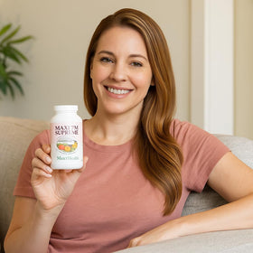 Vue arrière du flacon de Maxi Health Probiotique Acidophilus