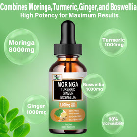 Vue arrière du flacon de Moringa Vita letuo