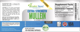 Vue arrière du flacon de Mullein Vitalité Now!
