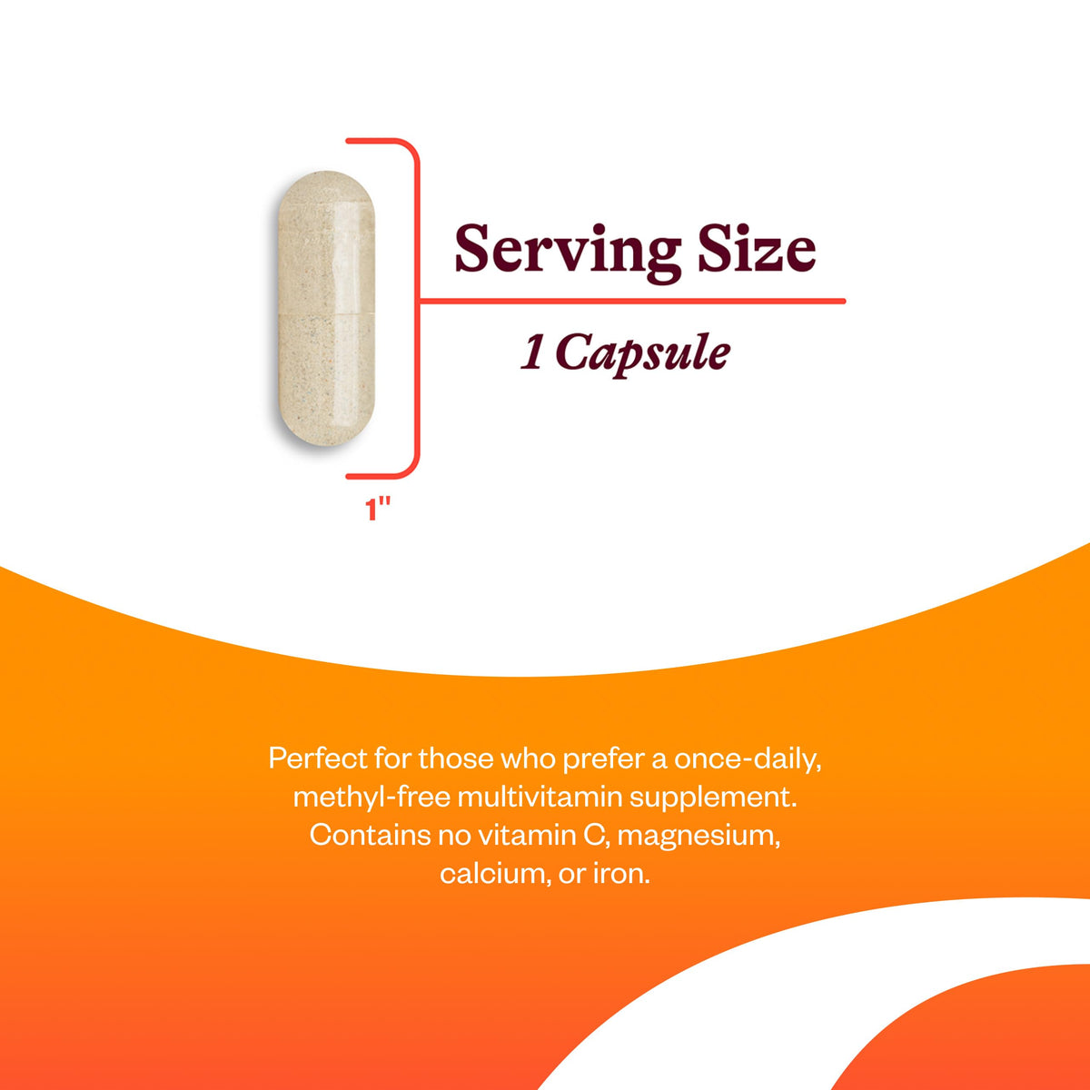 Vue arrière du flacon de multivitamine Seeking Health One MF
