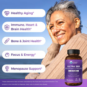 Vue arrière du flacon de multivitamines Ultra 360
