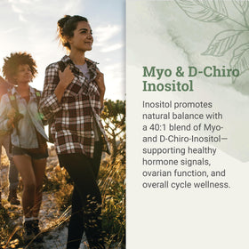 Vue arrière du flacon de Myo-Inositol Earth Harmony Naturals