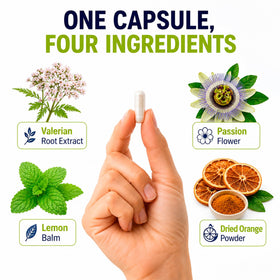 Vue arrière du flacon de NervioSil Forte avec informations nutritionnelles