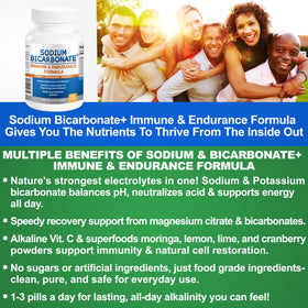 Vue arrière du flacon de Sodium Bicarbonate+ de Kidney Restore