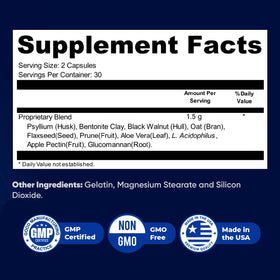 Vue arrière du flacon de Synogut avec informations nutritionnelles