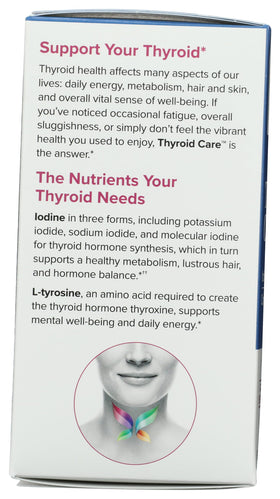 Vue arrière du flacon de Terry Naturally Thyroid Care Plus