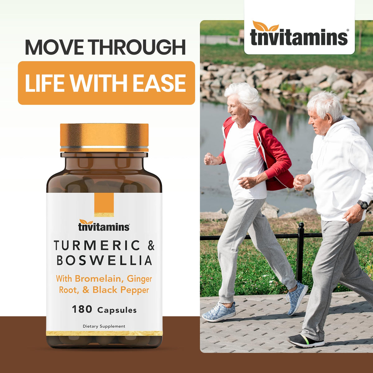 Vue arrière du flacon de tnvitamins Complexe Curcuma et Boswellia