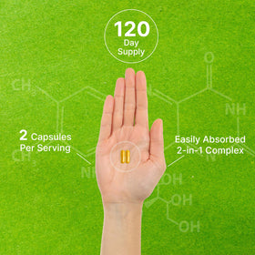 Vue arrière du flacon de Vitamine B2 avec Magnésium Glycinate