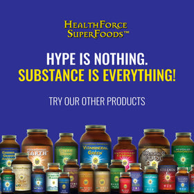 Vue arrière du flacon de Vitamine C HEALTHFORCE SUPERFOODS
