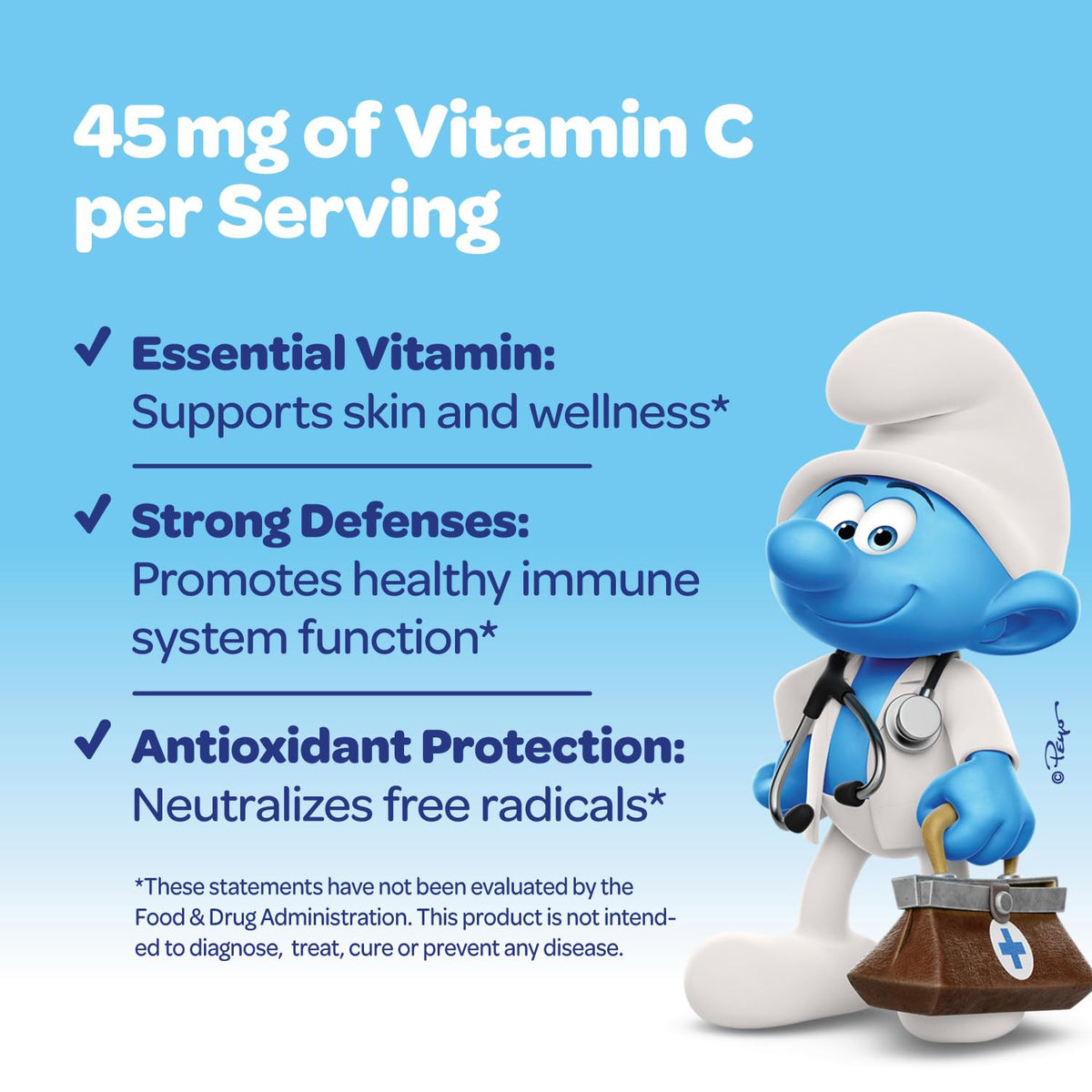 Vue arrière du flacon de Vitamine C Liquide VITABURST