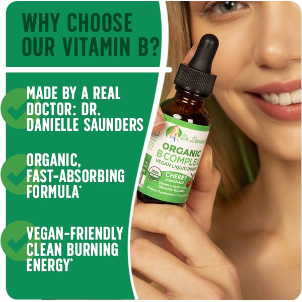 Vue arrière du flacon de vitamines B Doctor Danielle