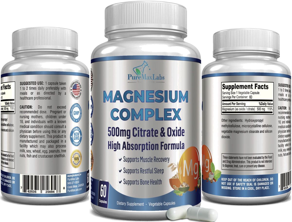 Vue arrière du flacon de YUMMYVITE Citrate de Magnésium