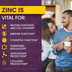 Vue arrière du flacon de Zinc Liquide WellnessOne 50 ml