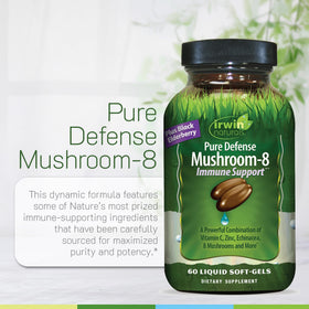 Vue arrière du flacon Irwin Naturals Pure Defense Champignon-8
