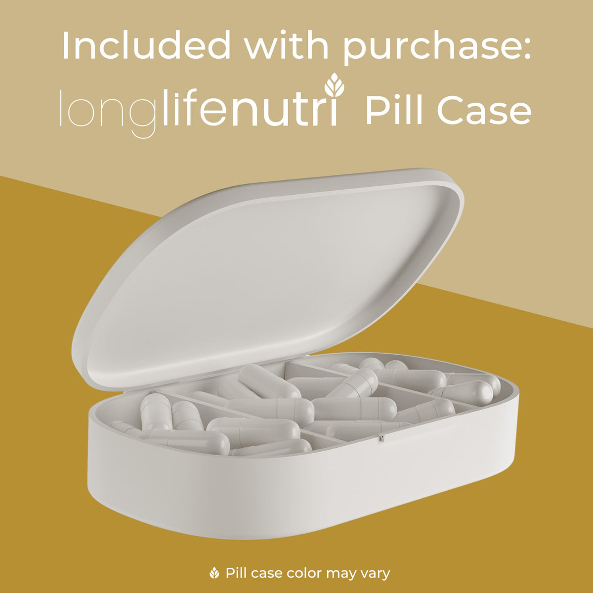 Vue arrière du flacon LongLifeNutri Chrysin 500mg avec les ingrédients