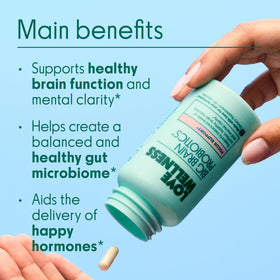 Vue arrière du flacon Love Wellness Big Brain Probiotic