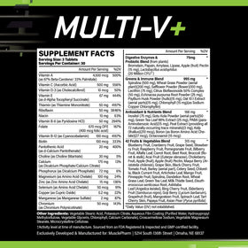Vue arrière du flacon Muscle Pharm Multivitamine