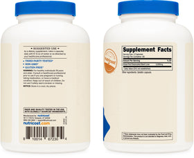 Vue arrière du flacon Nutricost Foie de Boeuf Déshydraté 3000mg