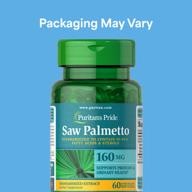 Vue arrière du flacon Puritan's Pride Extrait de Saw Palmetto