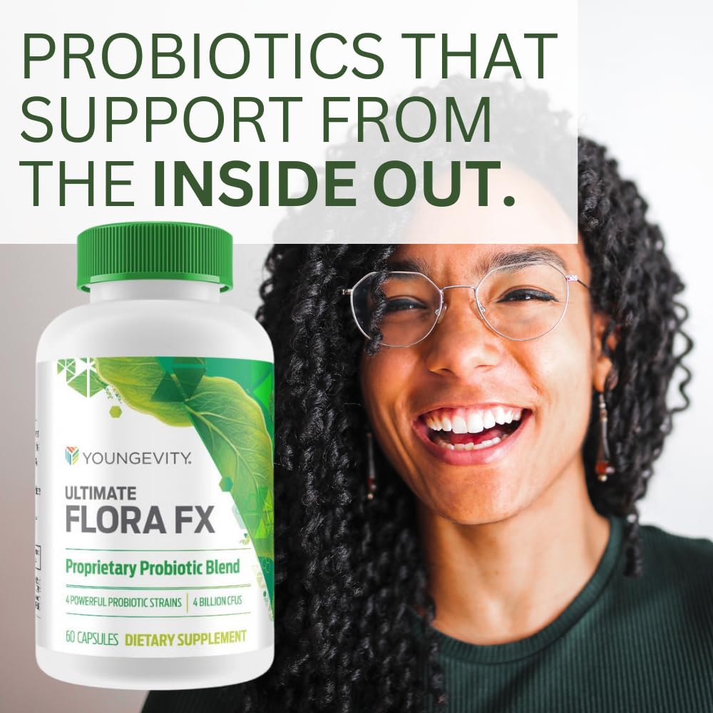 Vue arrière du flacon Youngevity Ultimate Flora FX