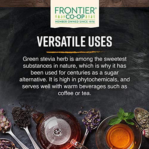 Vue arrière du paquet de Stevia Herb Bio Frontier Co-op