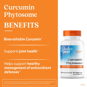 Vue arrière du pot de Curcumin Phytosome Doctor's BEST
