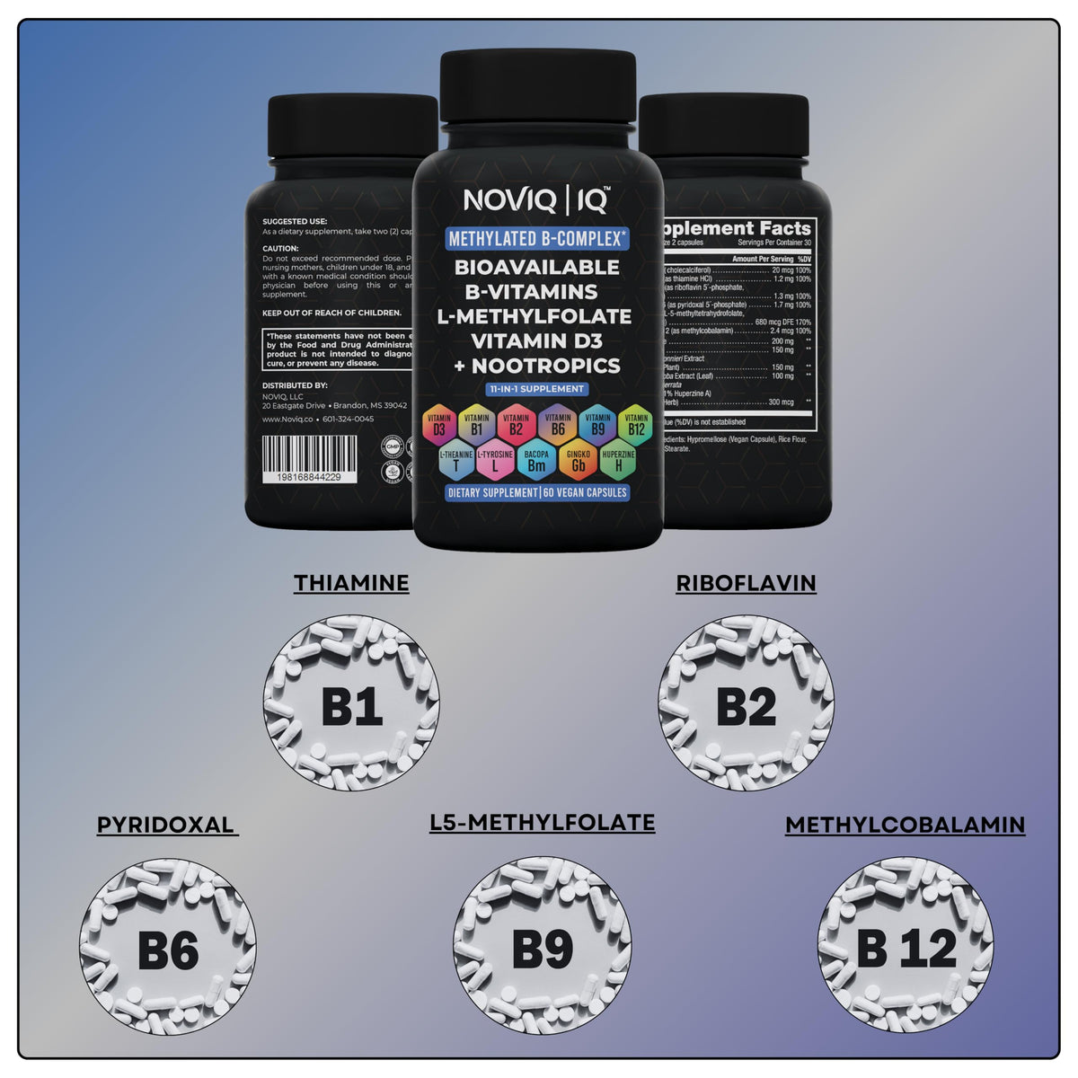 Vue arrière du produit NOVIQ B-Complex 11-en-1