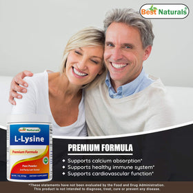 Vue arrière du produit Poudre de L-Lysine Best Naturals