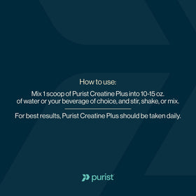Vue arrière du produit PURIST Creapure Créatine
