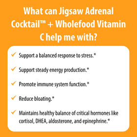 Vue arrière du sachet de Cocktail Adrenal Jigsaw Health