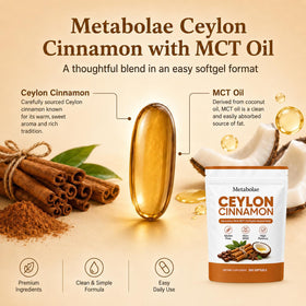 Vue arrière du sachet de gélules de cannelle de Ceylan Belano