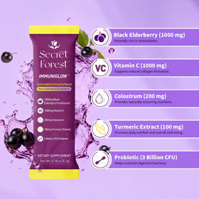 Vue arrière du sachet de mélange de boisson Secret Forest daily wellness