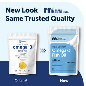 Vue arrière du sachet de Micro Ingredients Huile de Poisson Omega 3