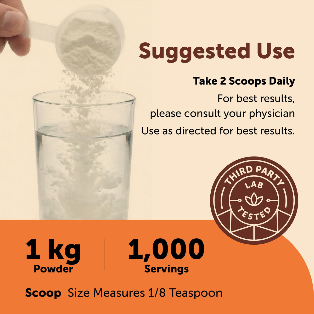 Vue arrière du sachet de vitamine C Micro Ingredients