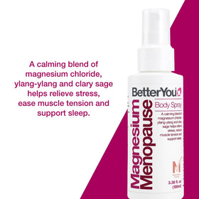 Vue arrière du spray corporel BetterYou Ménopause 100 ml