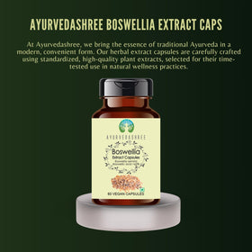 Vue avant des capsules d'extrait de Boswellia Serrata AYURVEDASHREE