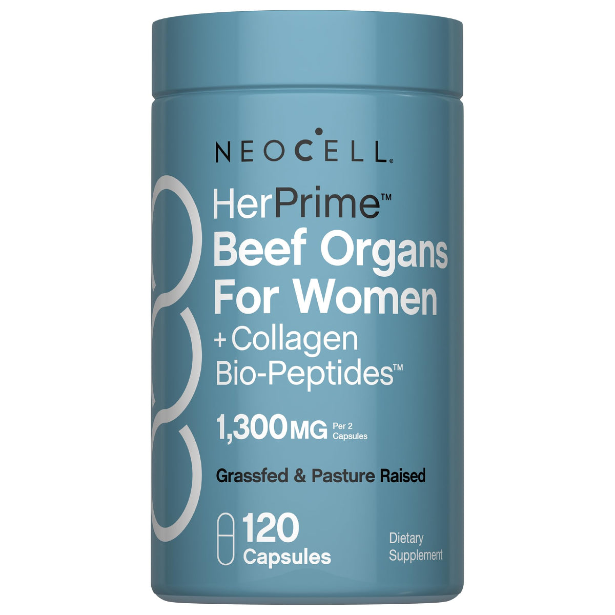 Vue avant du complément alimentaire NeoCell pour femmes avec collagène bio-peptides