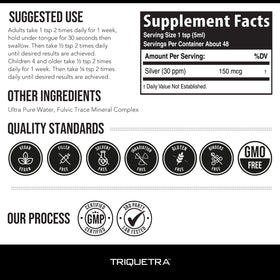Vue d'ensemble de l'Argent Colloïdal Bioactif Triquetra Health