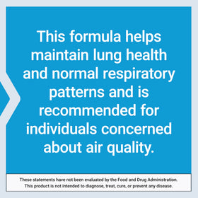 Vue d'ensemble de l'emballage Healthy Lungs Life Extension