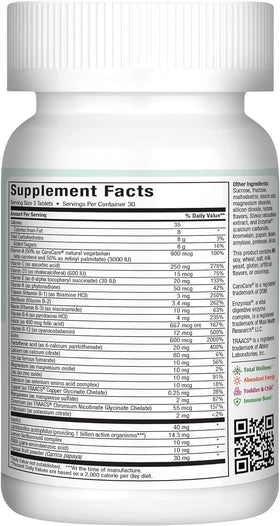 Vue d'ensemble de la boîte de Multivitamines Maxi Health avec comprimés