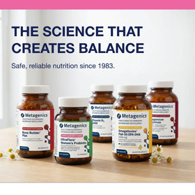 Vue d'ensemble de la boîte Metagenics Wellness Essentials pour femmes