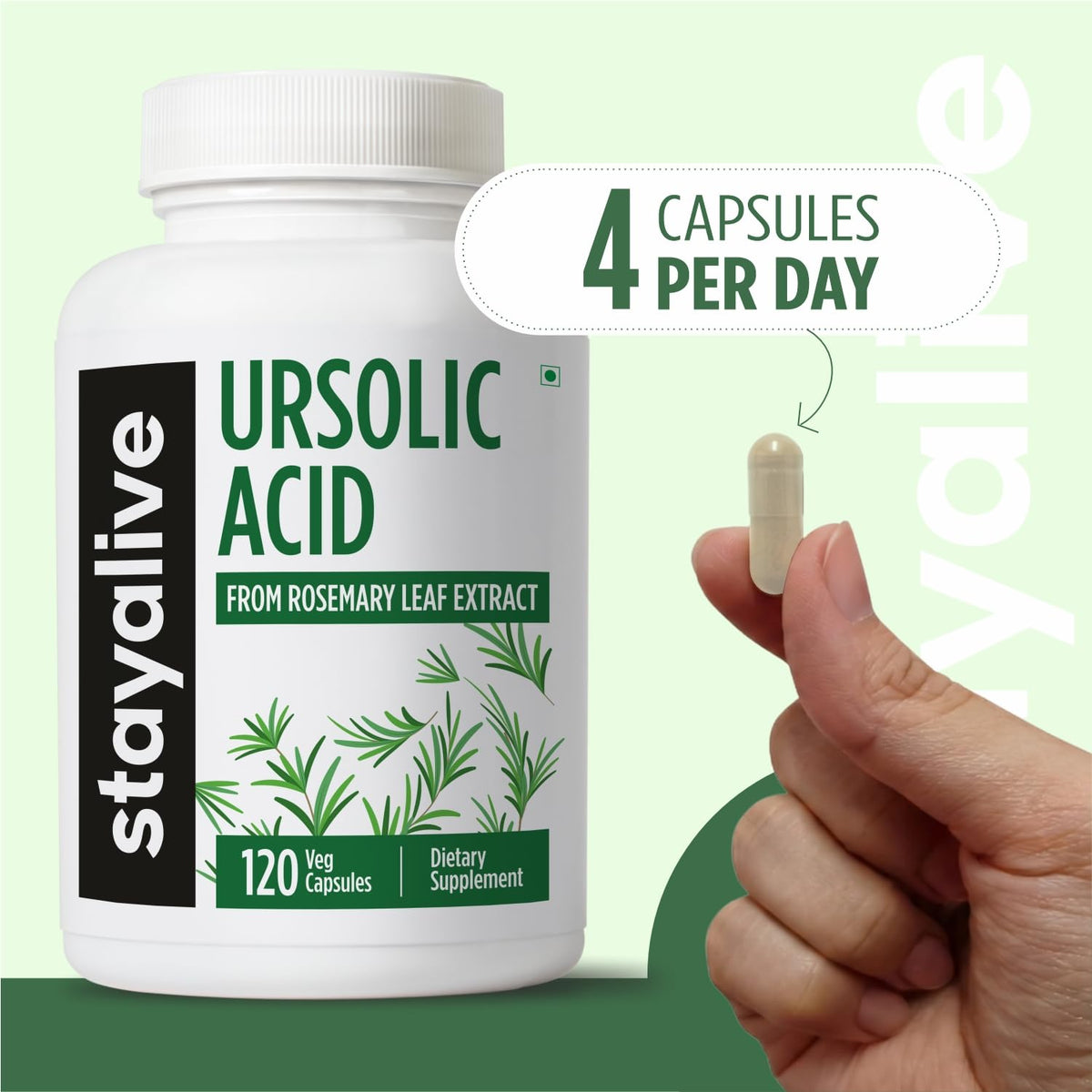 Vue d'ensemble de STAY ALIVE Acide Ursolique et ses capsules