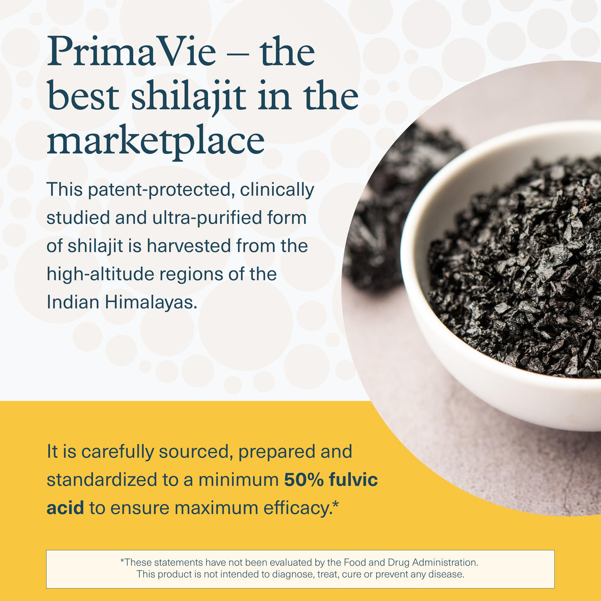 Vue d'ensemble de Youtheory Shilajit Avancé 500 mg avec le dosage indiqué